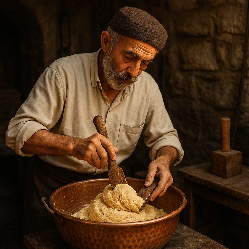 Geleneksel helva uretimi